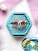 18k Vintage Diamond & Ruby Ring