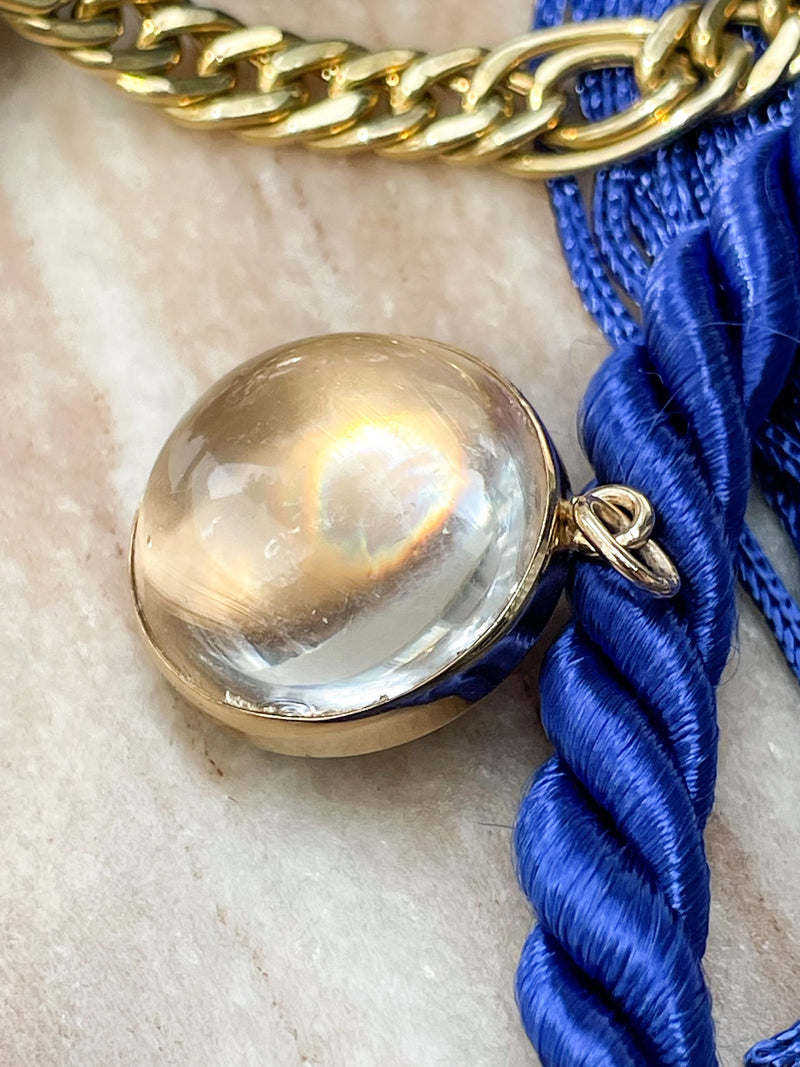 14k Vintage Rock Crystal Pendant