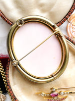 15k Victorian Pink Shell Cameo Brooch