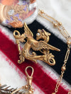 18k Art Nouveau Griffin Brooch