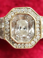 14k 3.00cttw Emerald Cut Diamond w/ Halo Ring