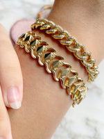 14k Contemporary Diamond Cuban Link Bracelet