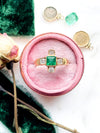 18k Victorian Emerald & Diamond Cruciform Ring