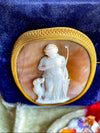 21k Victorian Shell Cameo Brooch