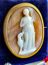 21k Victorian Shell Cameo Brooch