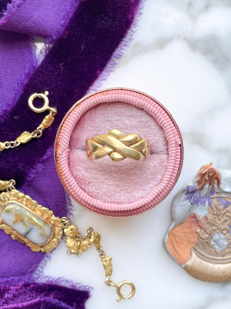 21k Antique Puzzle Ring – Tigerlilys LLC