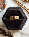14k Vintage Garnet Posy Ring