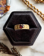 14k Vintage Garnet Posy Ring