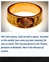 14k Vintage Garnet Posy Ring