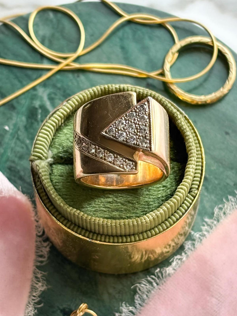 14k Vintage 0.45cttw Diamond Ring