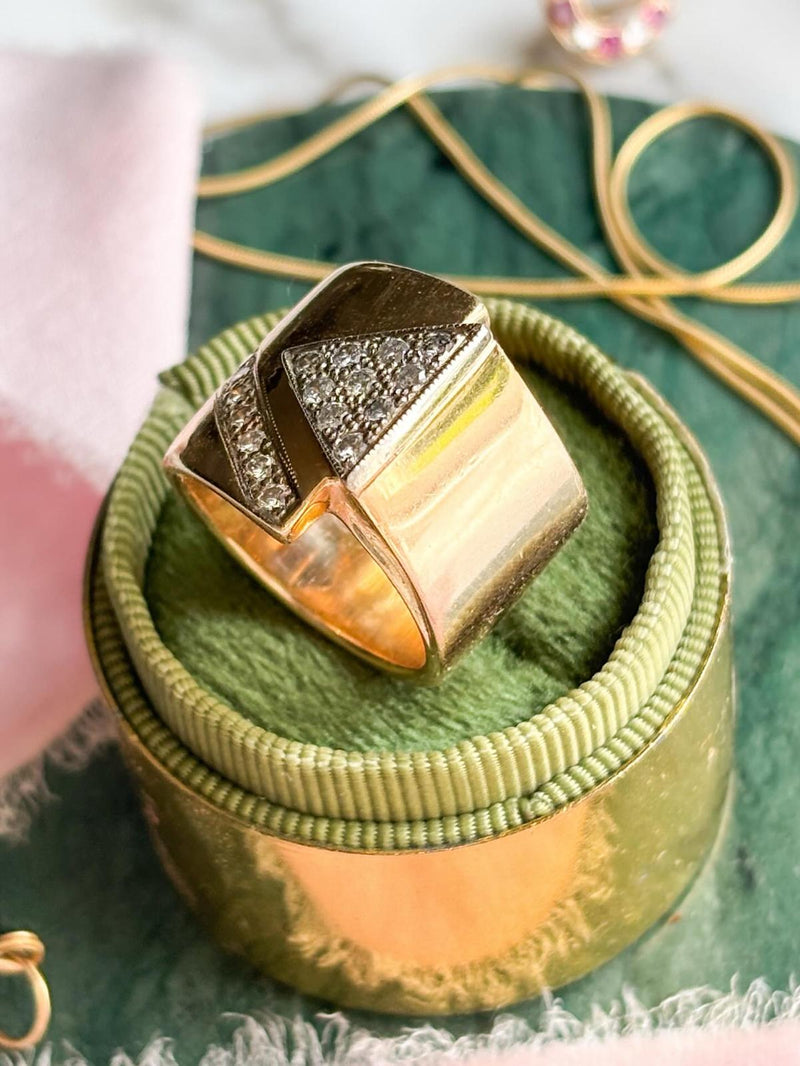 14k Vintage 0.45cttw Diamond Ring