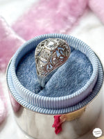 18k Art Deco 0.65cttw Diamond Bombe Ring