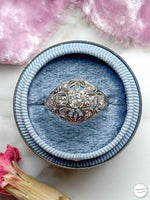 18k Art Deco 0.65cttw Diamond Bombe Ring