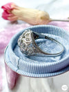 18k Art Deco 0.65cttw Diamond Bombe Ring