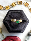 18k Diamond & Emerald Toi et Moi Ring
