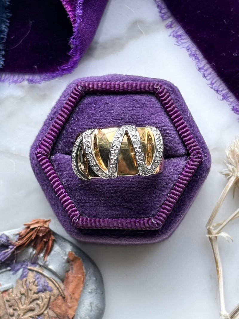 14k 0.25cttw Diamond Cigar Band