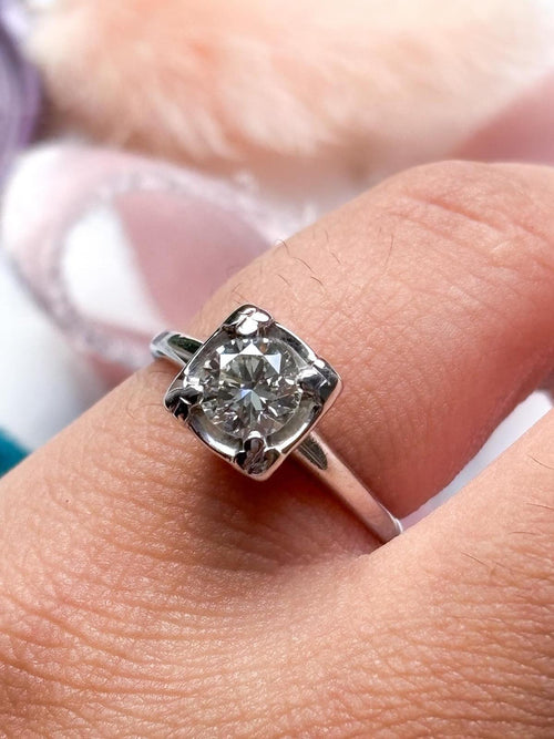 14k Vintage 0.75ct Diamond Solitaire