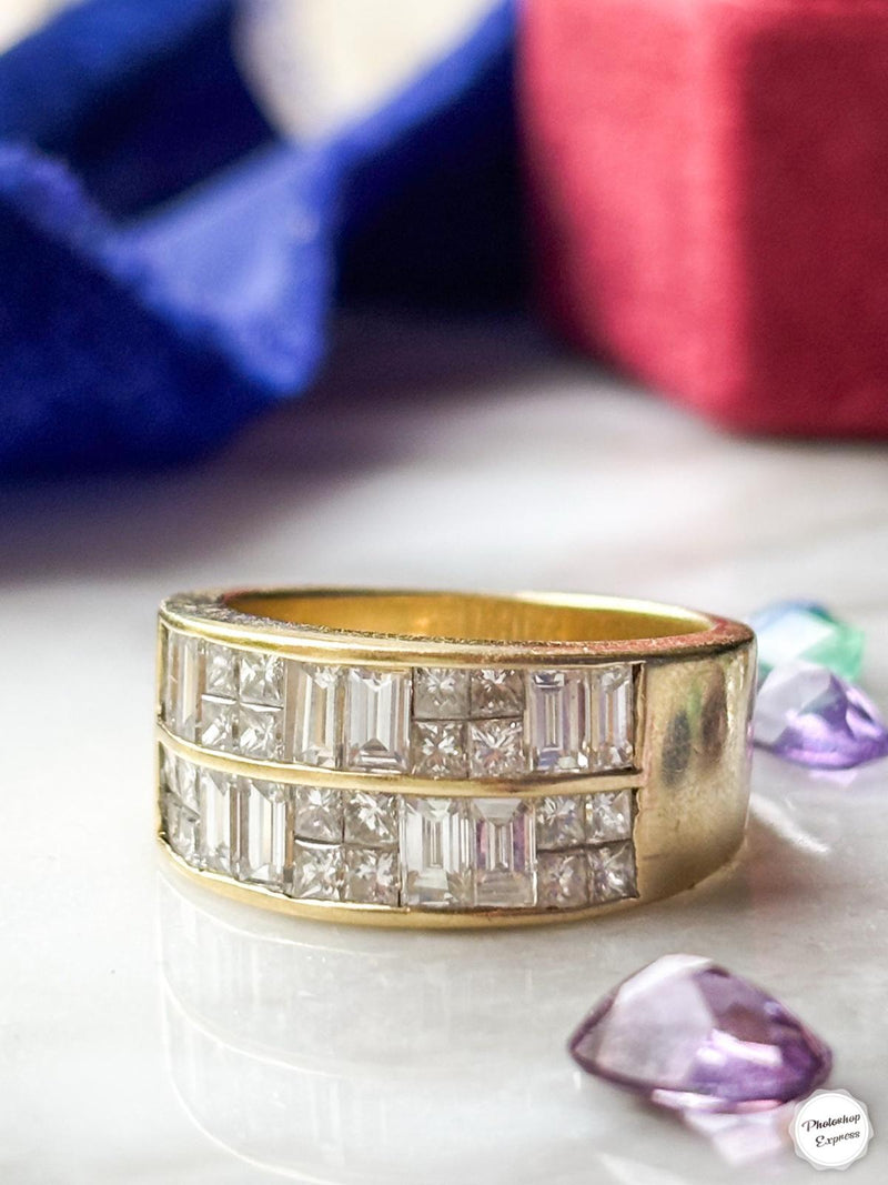 18k 1.80cttw Channel Set Diamond Ring