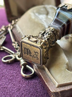 Gilded Brass Antique Banded Agate Wax Seal