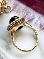 14k Victorian Garnet Cabochon Ring
