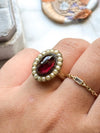 14k Victorian Garnet Cabochon Ring
