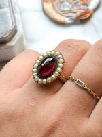 14k Victorian Garnet Cabochon Ring