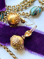 22k Victorian Articulated Ear Bobs