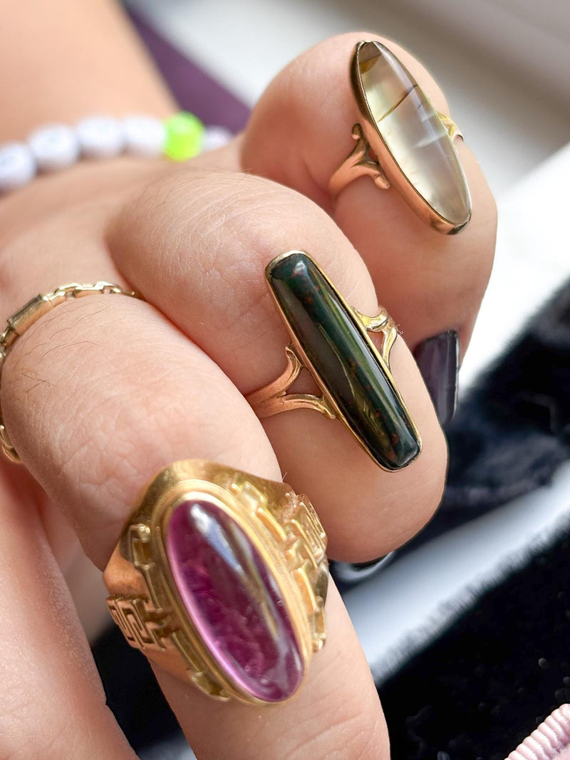 10k Antique Dendritic Agate Ring