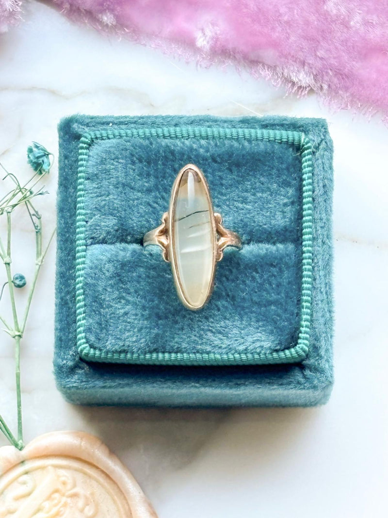 10k Antique Dendritic Agate Ring