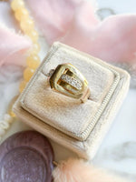 14k Vintage 0.20cttw Diamond Buckle Ring