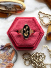 14k Victorian Rose of Sharon Onyx Ring
