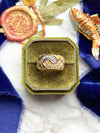 18k Vintage 1.05cttw Diamond Two-Tone Ring