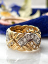 18k Vintage 1.05cttw Diamond Two-Tone Ring