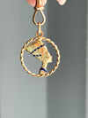18k Vintage Enameled Nefertiti Pendant