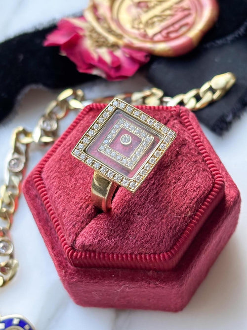 18k Vintage 0.60cttw Floating Diamond Ring