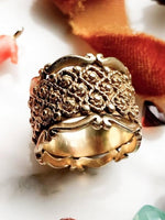 14k Vintage Etruscan Revival Band