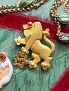14k Ruby & Diamond Lion Pendant