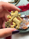 14k Ruby & Diamond Lion Pendant