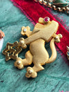 14k Ruby & Diamond Lion Pendant