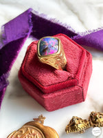 18k Vintage Black Opal Ring