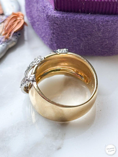 14k 0.25cttw Diamond Cigar Band