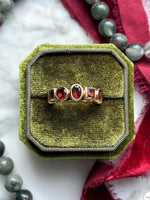 14k Vintage Garnet Eternity Band