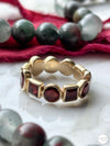 14k Vintage Garnet Eternity Band