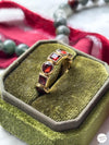 14k Vintage Garnet Eternity Band
