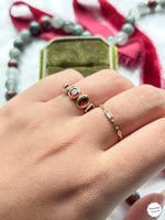 14k Vintage Garnet Eternity Band