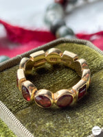 14k Vintage Garnet Eternity Band