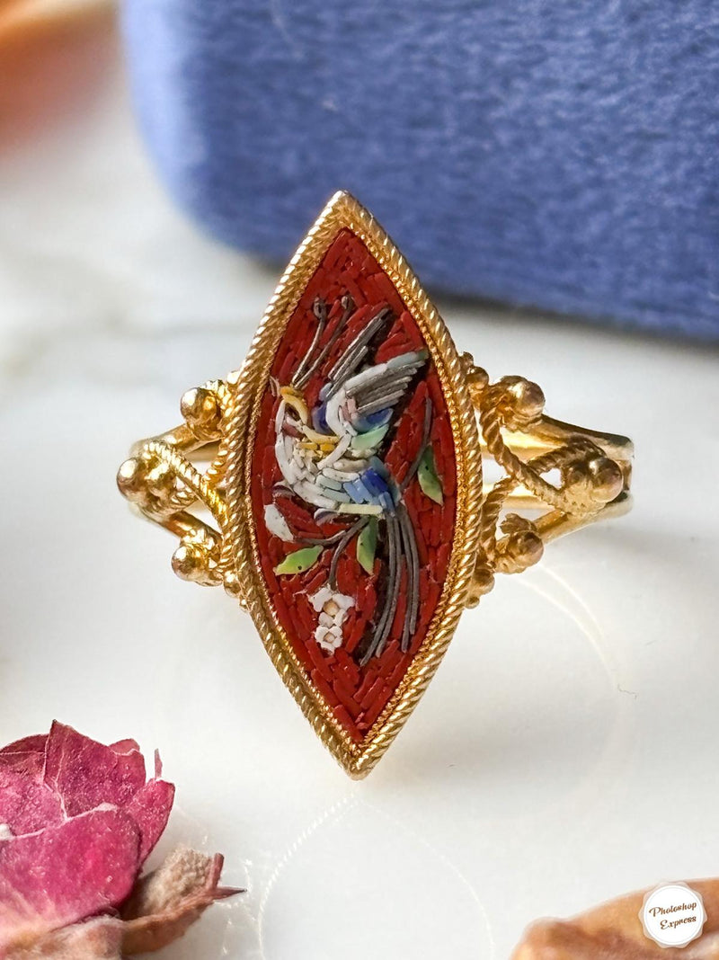 18k Victorian Micromosaic