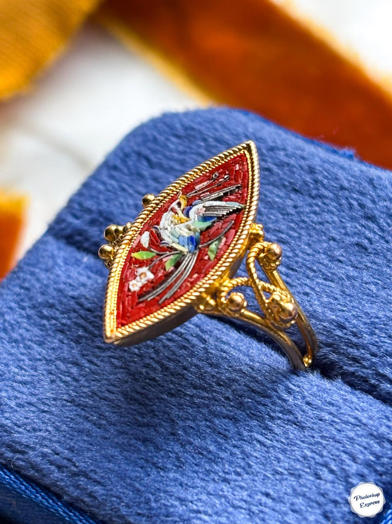 18k Victorian Micromosaic