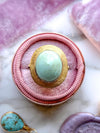 14k Vintage Natural Turquoise Cabochon Ring
