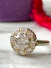 14k Vintage 1.24cttw Transitional Cut Diamond Ring